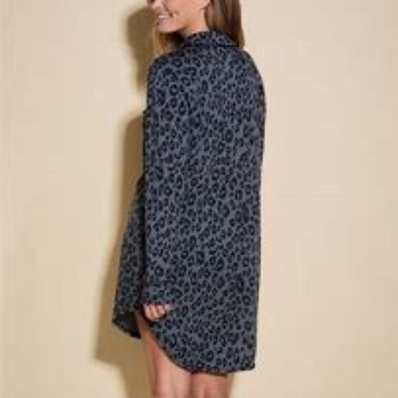 COSABELLA Bella Printed Nightshirt Loungewear in Black Panther Size 1X - Picture 1 of 6